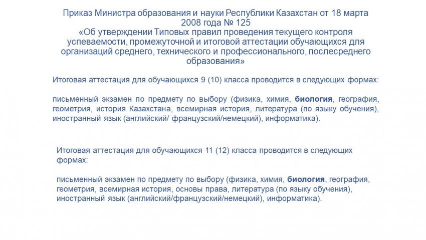 Биология пәні